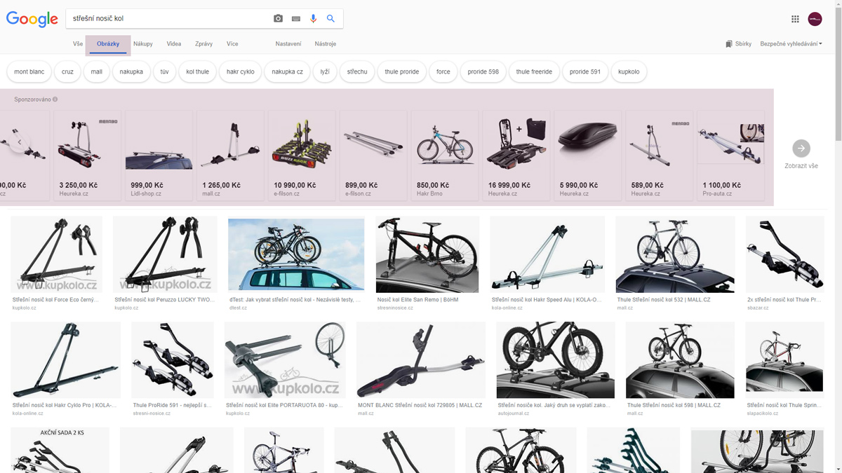 Google Nákupy v obrázcích Google